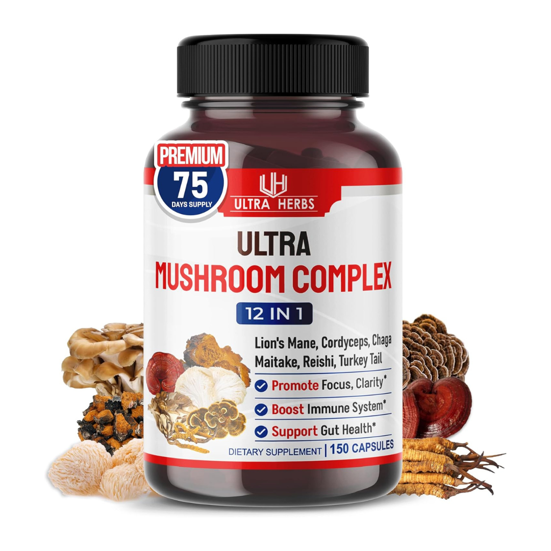 Ultra Mushroom Supplement Complex | 150 Capsules