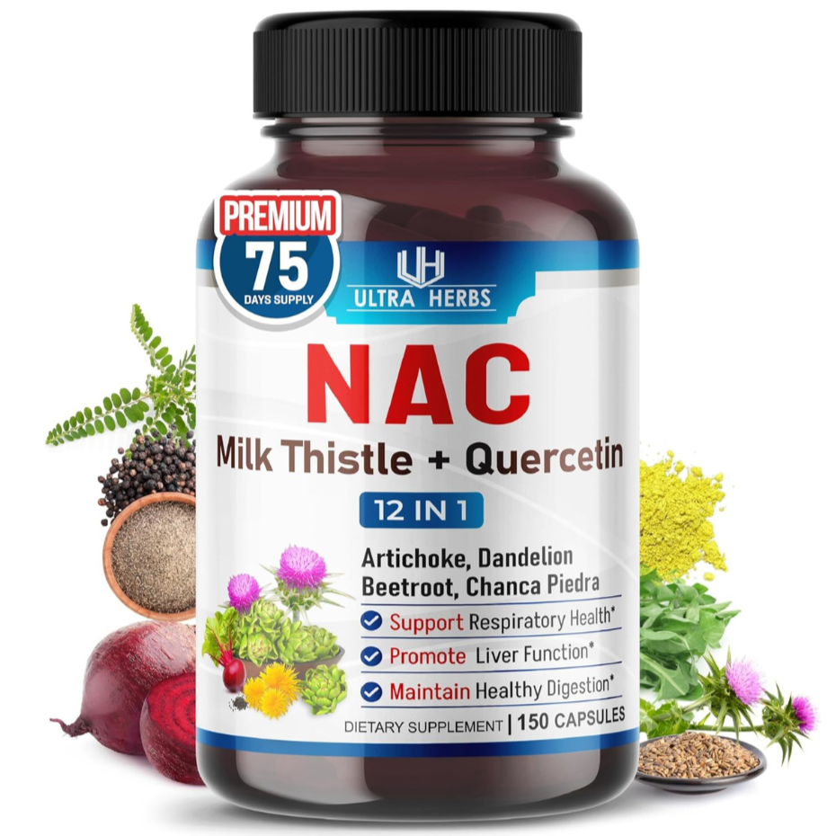 NAC with Milk Thistle and Quercetin for Detox Support – Ultra Herbs