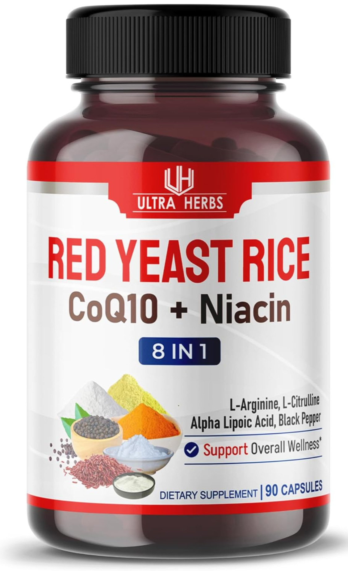 Red Yeast Rice with CoQ10 and Niacin | 90 Capsules