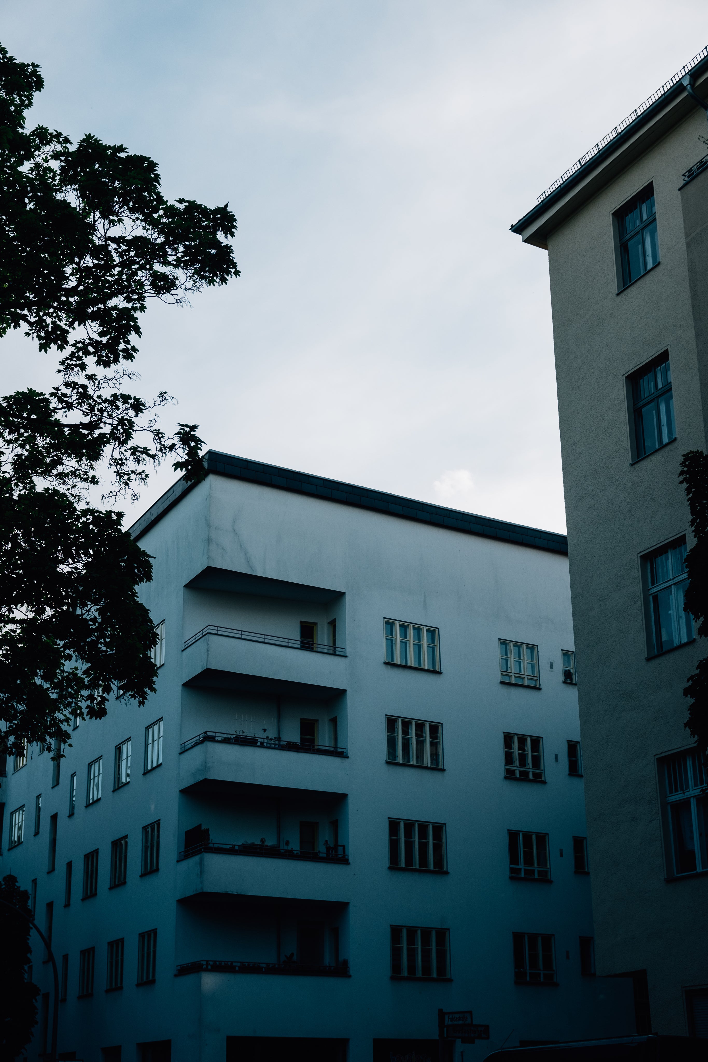 view of apartment buildings with balconies