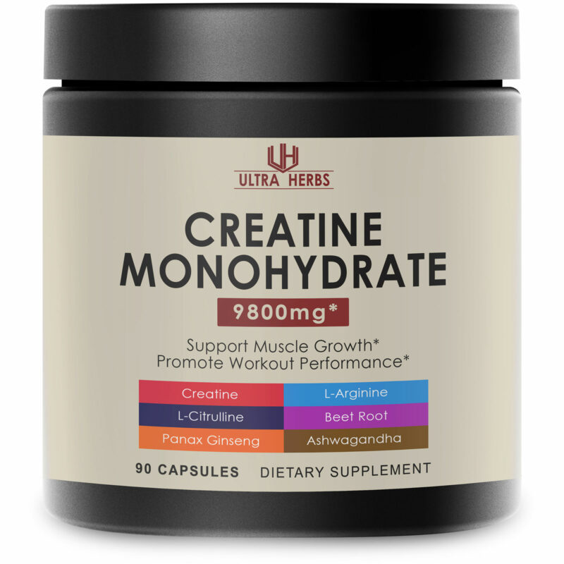 Ultra Muscle Growth 9800mg Creatine Monohydrate Ginseng 4000 mg Beet ...