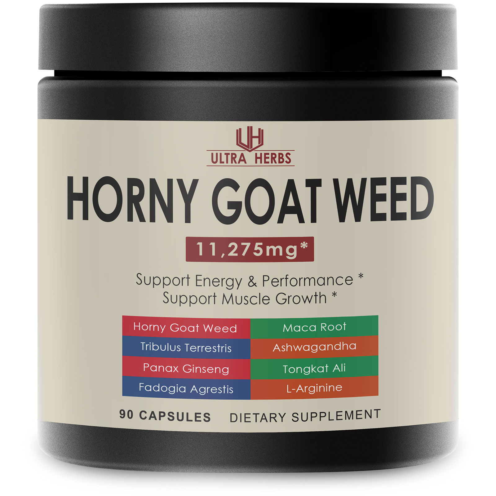 Horny Goat Weed 6000mg Tongkat Ali 2500mg Maca Root 750mg Tribulus 1000 Mg Increase Energy 7638